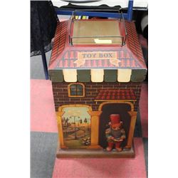 HAND MADE HAND PAINTED TOY BOX 26"H X 15"W