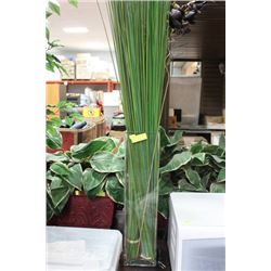 LARGE TALL VASE W/ ARTIFICIAL PLANT