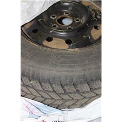 SETOF 4 HANKOOK 215/70R15 SNOWTIRES W 5 BOLT RIMS