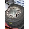 Image 1 : PAIR OF FORD ALUMINUM  RIMS WITH USED TIRES