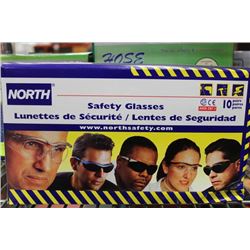 CASE OF 10 NORTH SAFETY GLASSES