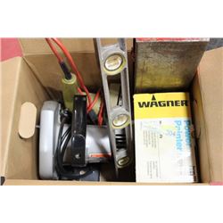 BOX OF TOOLS, INC. PAINT SPRAYER, SOCKET SET,