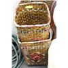 Image 1 : SET OF TWO HANDWOVEN LAUNDRY HAMPERS WITH LIDS