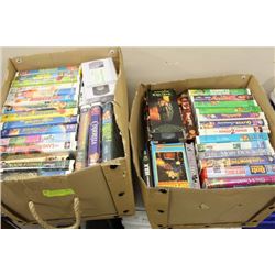 2 BOXES OF VHS TAPES