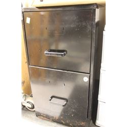 BLACK 2 DRAWER FILE CABINET