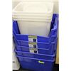 Image 1 : STACK OF BLUE & WHITE BINS