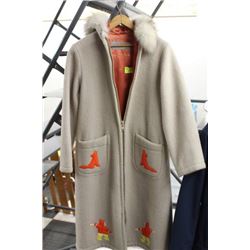INUIT WOOL COAT, HANDMADE, SIZE SMALL