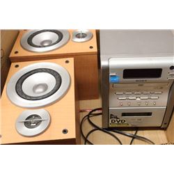 BOX WITH SONY COMPACT SYSTEM WITH TUNER, CD, DVD,