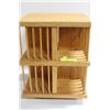 Image 1 : WOODEN ROTATING CD STORAGE  RACK