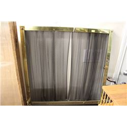 BRASS FIREPLACE CURTAIN SCREEN