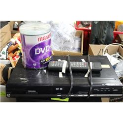 TOSHIBA DVD RECORDER W/ 100 BLANK DVD+R