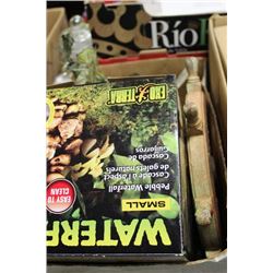 LARGE AQUARIUM ORNAMENTS W/ EXPO TERRA PEBBLE