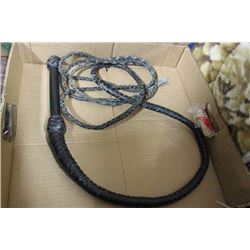 BOX W/ LARGE BULL WHIP