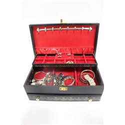 JEWELLERY BOX WITH CONTENTS