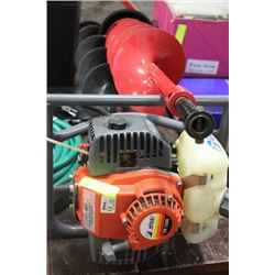 ECKO GAS POWERED ICE AUGER WITH EXTRA  AUGER BAR