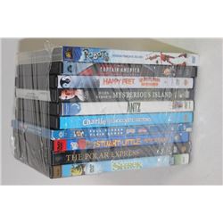 BUNDLE OF (10) KIDS DVD MOVIES