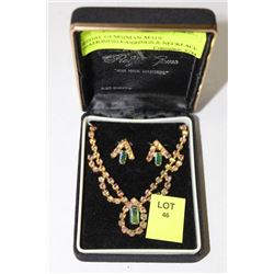 REGAL GEMS(MAN-MADE DIAMONDS) EARRINGS & NECKLACE