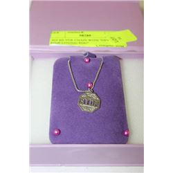 .925 SILVER CHAIN WITH "NEVER STOP LOVING YOU"