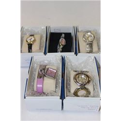LADIES FASHION WATCHES X 5