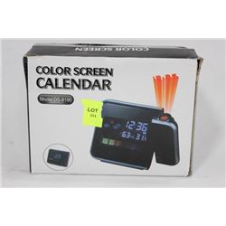 NEW BATTERY OPERATED COLOR SCREEN ALARM CLOCK