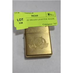 ZIPPO SOLID BRASS LIGHTER MADE IN USA
