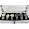 Image 1 : ALUMINUM CARRY CASE WITH 6 NEW MENS STAINLESS