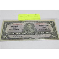 1937 GEORGE VI TEN DOLLAR NOTE