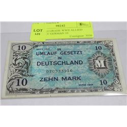 1944 HIGH GRADE WWII ALLIED MILITARY GERMAN 10