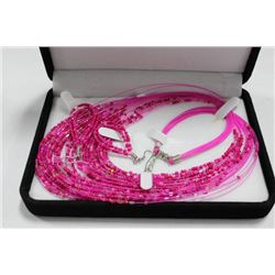 BEADED NECKLACE AND EARRING SET