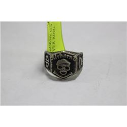 AIRBORNE U.S. PARATROOPER SILVER RING
