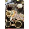 Image 1 : BOX OF ASSORTED BEER STEINS