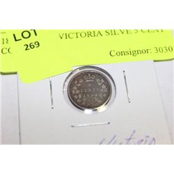 1893 QUEEN VICTORIA SILVE 5 CENT COIN