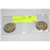 Image 1 : 1951-52 US FRANKLIN SILVER HALF DOLLAR X2