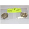 Image 1 : 1964 US KENNEDY SILVER HALF DOLLAR X2