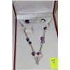 Image 1 : #15  10 KT GOLD AMETHYST AND PEARL NECKLACE