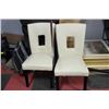 Image 1 : PAIR OF WHITE LEATHERETTE SIDECHAIRS
