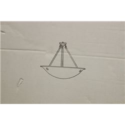 STAINLESS AND GLASS PENDANT LIGHT