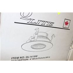 CASE OF 24 QL1419W 4" WHITE PINHOLE RECESSED