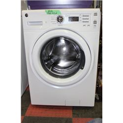 WHITE GE FRONTLOAD WASHER AND DRYER