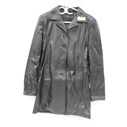 LADIES MEDIUM LEATHER RANCH COAT