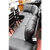 Image 1 : BLACK LEATHER DESIGNER SECTIONAL