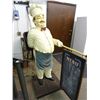 Image 1 : Chef Statue w /Chalkboard Sign