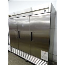 True S/S 3-Dr. Reach-In Freezer - Tested at -8 deg.