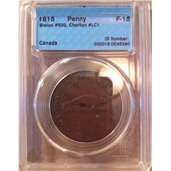 Breton # 520, Charlton # LC-1, Magdalen Island Token CCCS F-15.