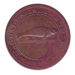 Breton # 520, Charlton # LC-1, Magdalen Island Token CCCS AU-50.
