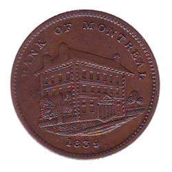Breton # 524, Charlton # LC-10B1 Sideview Halfpenny 1839 CCCS AU-50.