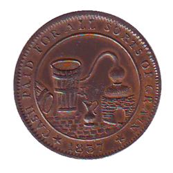 Breton # 562, Charlton # LC-16A3 9,8 gr, Molson Brewery Token 1837 CCCS AU-55.