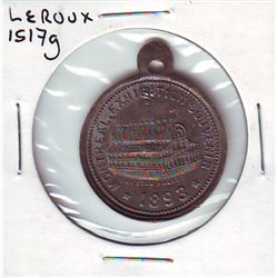 Leroux # 1517g, Montreal Exhibition Souvenir 1893 Crystal Palace, Reverse Exposition Provinciale Agr