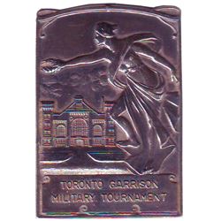 Medal; Toronto Garrison Military Tournament attributed to J. E. Daly, rectangular and sterling silve