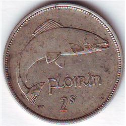 Ireland; 1930 2 florin EF-40, nice condition for this scarce coin.